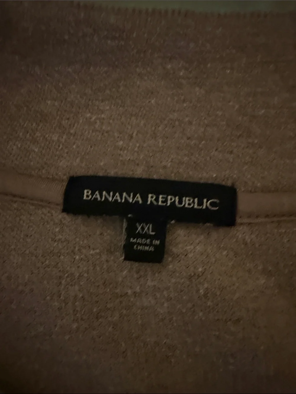 Banana Republic Men's Half-Zip Sweater in Taupe